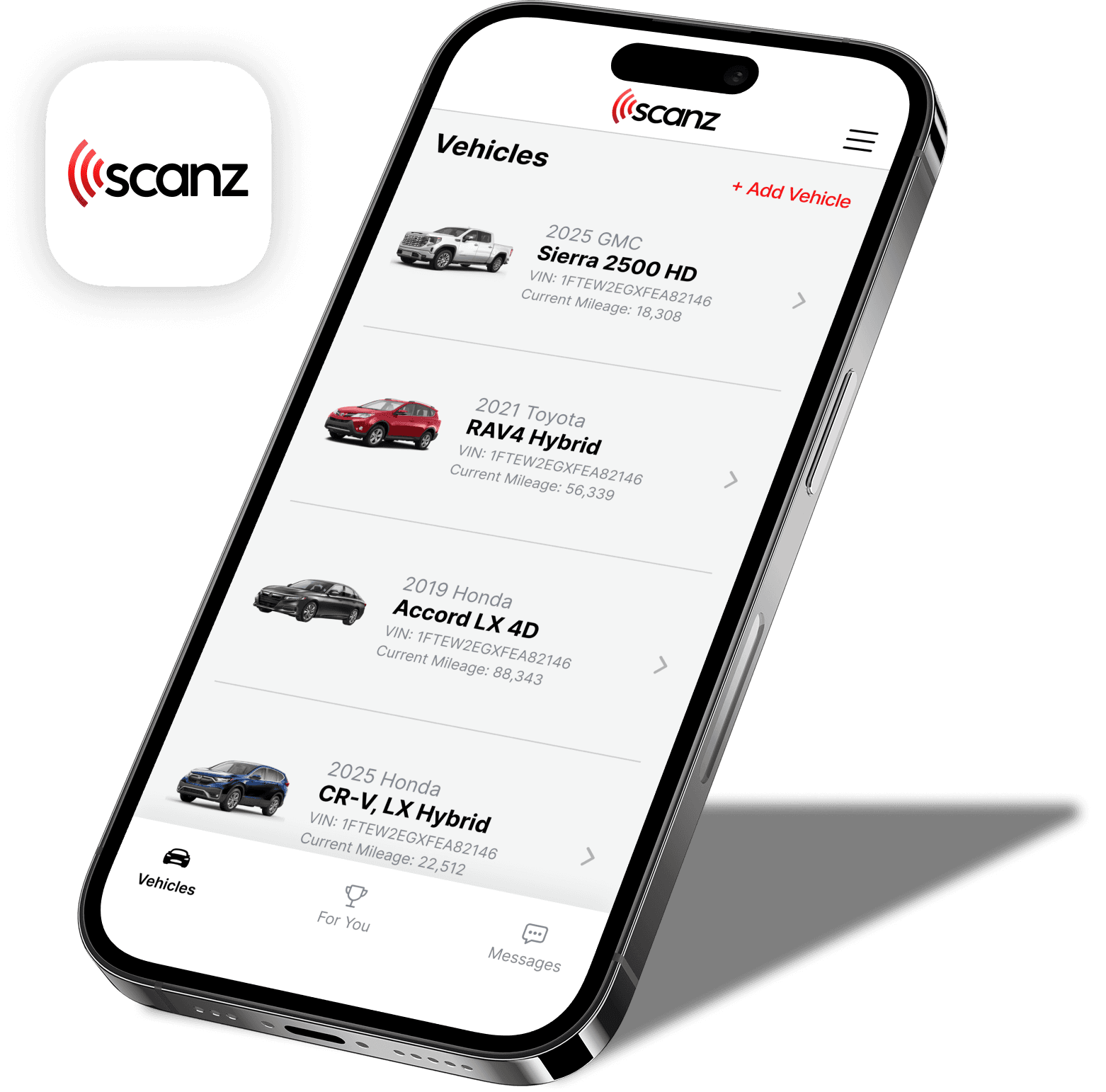 Scanz consumer app on phones