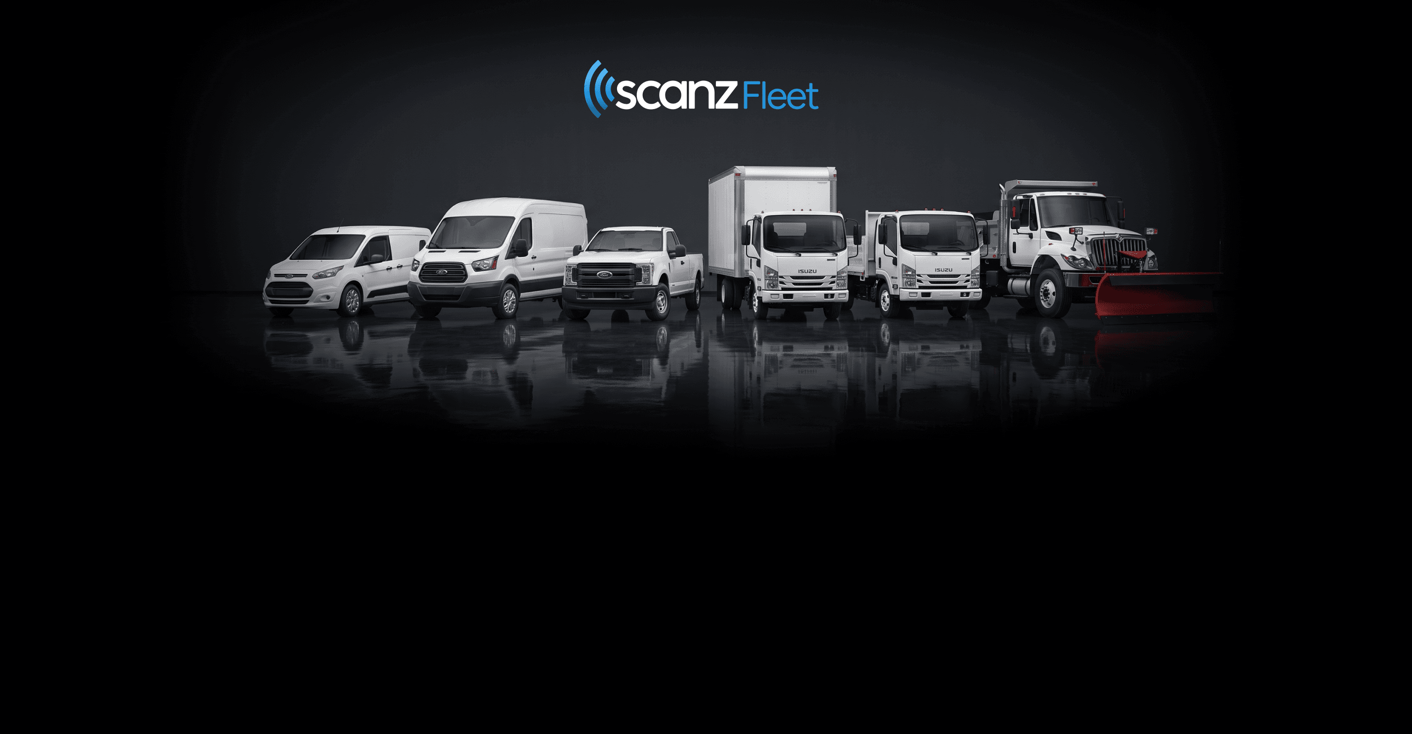 White fleet trucks
